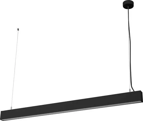 LEDVANCE LED-Pendelleuchte 42W Schwarz - Moderne 3-stufig-dimmbare Bürodeckenleuchte aus Aluminium mit indirekter Lichtquelle. Ideal für Heimarbeitsplätze und Küchen, inklusive Montagezubehör.