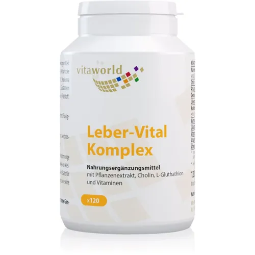 Leber-Vital Komplex Kapseln 120 St - Nahrungsergänzungsmittel mit 400 mg Silymarin pro Tagesdosis, unterstützt die normale Leberfunktion und enthält eine ausgewogene Mischung aus Bitterkräutern und Vitaminen.