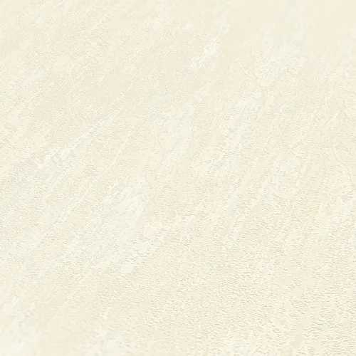 Einfarbige Vliestapete Neutrale Unitapete in Putzoptik – Creme
