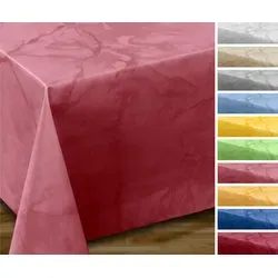 Beautex Tischdecke Wachstuchtischdecke abwischbar, Gartentischdecke Marmorstein (1-tlg) rosa Eckig | 140 cm x 220 cm