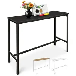 BeFair Bartisch Sven, Schwarz - Verstellbare Füße für optimale Anpassung - Bartische - Mit verstellbaren Füßen und eleganter Schwarz-Ausführung, ideal für moderne Wohnräume.