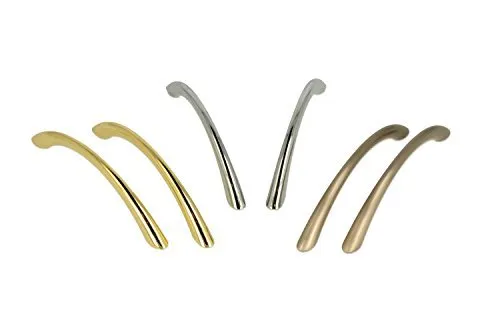 Möbelgriff Schubladengriff Küchengriff Griff Lochabstand 96mm Diverse Farben (Verchromt)