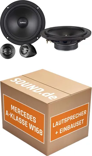 JUST SOUND Axton ATC165S Lautsprecher Einbauset für Mercedes A-Klasse W 168 - Komplettset mit Axton 16cm Lautsprechern für Ihren Mercedes A-Klasse (1997-2004). Einfache Montage dank Adapterringen und hervorragendem Klang, ideal für Musikliebhaber.