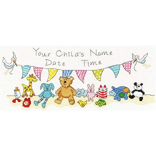 Bothy Threads Kreuzstich-Set XJA5, 36x18cm - Zählbares Kreuzstich-Set, Komplettset zum Selbersticken mit hochwertigen Materialien, ideal als kreatives Geschenk für Bastel-Liebhaber.