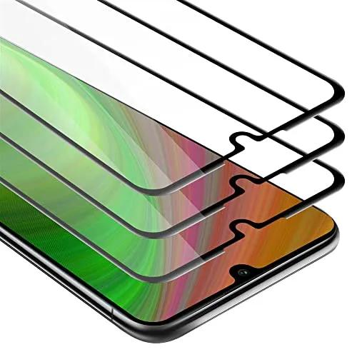 Cadorabo 3x Vollbild Panzer Folie kompatibel mit Huawei P30 LITE - Schutzfolie in TRANSPARENT mit SCHWARZ - 3er Pack Gehärtetes (Tempered) Display-Schutzglas in 9H Härte mit 3D Touch