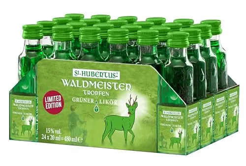 ST. Hubertus Waldmeister Likör 24 x 0,02 Liter 15 % Vol.