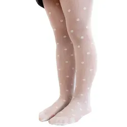 Aurellie Strumpfhose Kinderstrumpfhose mit Punktmuster 20 DEN weiß 146/152