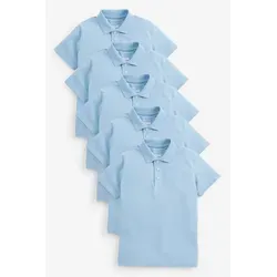 Next Poloshirt Schul-Poloshirts aus Baumwolle (5-tlg) blau 176 (16J)