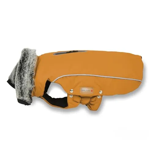 Wolters Winterjacke Amundsen | Wintermantel für Hunde – warm, wasserdicht | Farbe Orange | Gr. 30 (Rückenlänge 30-32 cm)