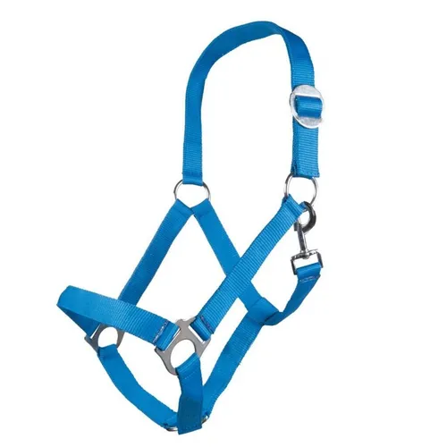 HKM Halfter - Stars Economy Softice, 100% Polypropylen in Blau, mit stabilen silberfarbenen Beschlägen und Karabinerhaken für einfaches Öffnen