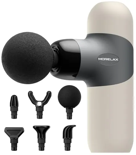 Mini Massagepistole, tragbares Tiefengewebe-Muskel-Percussion-Massagegerät, elektrisches Hand-Sportmassagegerät mit 6 Massageköpfen, 4 Geschwindigkeiten, bestes Geschenk