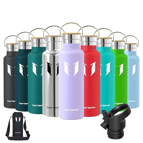 Super Sparrow Trinkflasche Edelstahl in lila von Super Sparrow