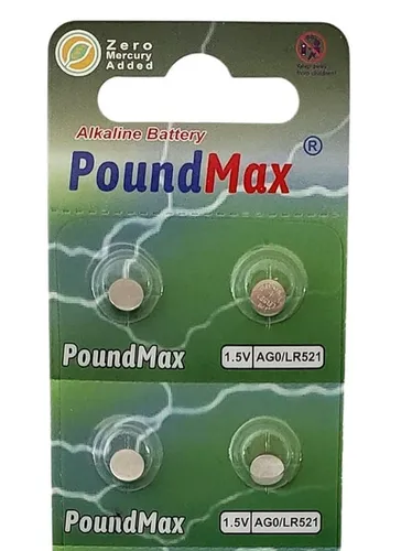 4x AG0 Alkaline Knopfzelle PM 379 119SG0 SR63 GP379 LR521 D379 SR521W 1,5 V