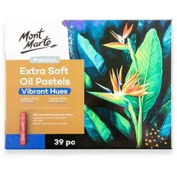 Mont Marte Ölpastellkreiden Set – 39 lebendige Farben für kreative Kunstwerke - Extra weiche Ölpastellkreiden für müheloses Auftragen und brillante Ergebnisse. Ideal für alle Künstler, von Anfängern bis Profis – für kreative Projekte zu Hause oder im Studio.