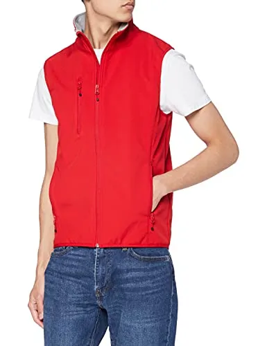 CLIQUE Herren Softshell Vest Gilet Outdoor Weste, Rot, L - Herren-Westen, elastisches Band für optimalen Komfort in Bewegung. Stilvolle Thermoweste in vielen Farben, ideal für Abenteuer im Freien.