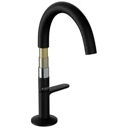 hansgrohe Axor One Waschtischarmatur 48020670 - Waschtischarmatur mit Push-Open Ablaufgarnitur, ideal für moderne Bäder. Ausladung 140mm, temperaturverstellbar und mit Air Power Technologie für optimalen Wasserfluss.