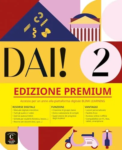 Dai! 2 A2 - Edizione Premium: Lehrbuch mit Audio & Video - Lehrbücher Italienisch, umfassendes Lernmaterial mit Zugang zur digitalen Edition für 12 Monate - ideal für effektives Lernen.