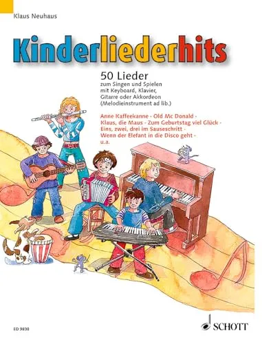 Kinderliederhits: 50 Lieder zum Singen und Spielen. Gesang und Klavier, Keyboard, Gitarre oder Akkordeon (Melodie-Instrument ad libitum).