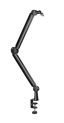 Halterungsprofi Mikrofon Halterung Ständer HPMIC-2 - Mikrofonständer für Gaming- und Kondensator-Mikrofone, mit 360° Verstellbarkeit für optimale Positionierung und edlem, mattschwarzem Design.