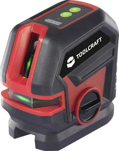 TOOLCRAFT Kreuzlinienlaser mit grünem Laser, selbstnivellierend, 30m Reichweite - Effiziente Nivellierung für präzise Ausrichtungen: Der TOOLCRAFT Kreuzlinienlaser liefert gut sichtbare grüne Laserlinien und ermöglicht schnelle Ergebnisse dank Selbstnivellierung in unter 3 Sekunden.