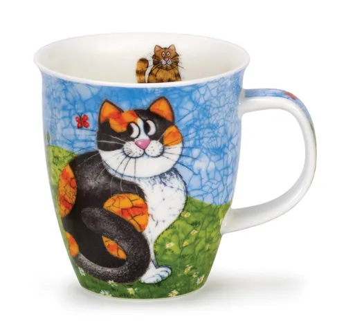 Dunoon Tasse Happy Cats Nevis 0,48 l in türkis von Dunoon