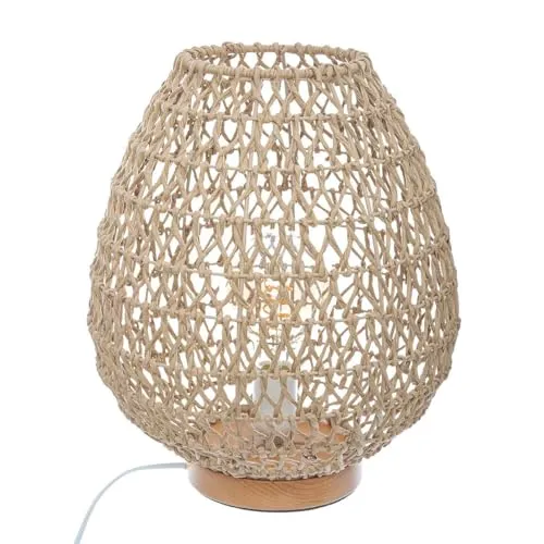 LAMPE MET + PAPIER SOMMER ETEL - Tischbeleuchtung für den Außenbereich, stilvolle Papierlampe mit einem Durchmesser von 30 cm, ideal für gemütliche Sommerabende im Freien.