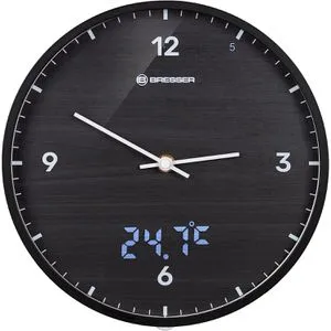Bresser MyTime Funk-Wanduhr 24 cm in schwarz von BRESSER