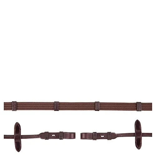 BR Zügel rundgenäht - Reiten - Strapazierfähige, 300 cm lange Gurtzügel mit elegantem rundgenähtem Vorderstück, Martingalschieber und Lederstegen für optimalen Halt und Komfort.