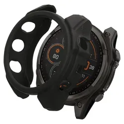 kwmobile Schutzhülle kompatibel mit Garmin Fenix 8 47mm Hülle - Fitness Tracker Case aus TPU - Soft Smartwatch Case Schwarz - Schwarz