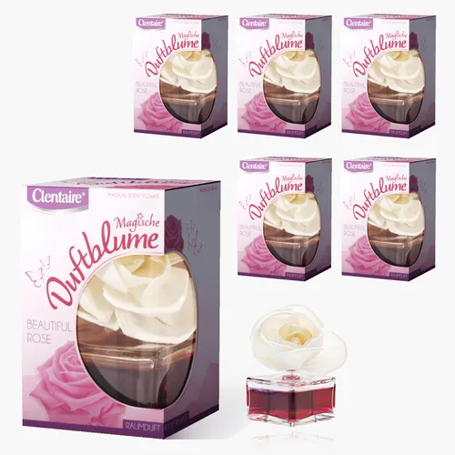 CLENTAIRE Duftblumen 6er Pack x 75 ml Beautiful Rose von TSI Consumer Goods GmbH