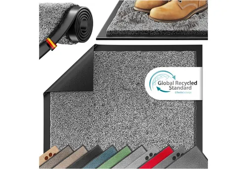 KESSER Fußmatte Schmutzfangmatte rutschfest für Innen- & Außenbereich, Höhe: 7 mm, Teppich für Wohnungseingang, Büro & Vorzimmer