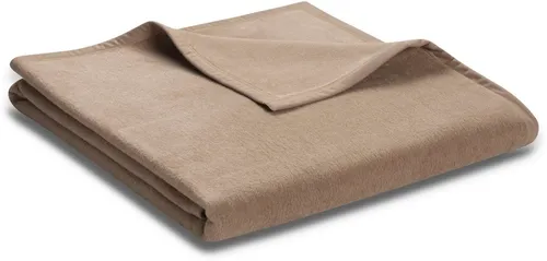 Biederlack Wohndecke Unicolour in Braun, 180x220 cm - Bettdecken in unifarbenem Design, hergestellt aus hochwertiger Baumwolle und Polyacryl für extra Weichheit. Pflegeleicht und OEKO-TEX® zertifiziert – ideal für ein gemütliches Zuhause.