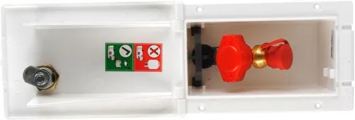 MPK Gasanschlussdose mit Schloss, weiß