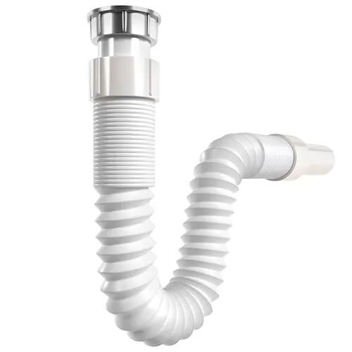 Poppstar Flexibler Siphon für Waschbecken Bad1 1/4