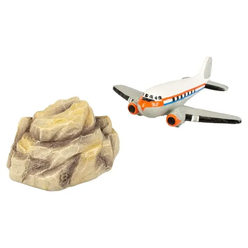 Aqua Della Aquariendekoration Flugzeug Dakota 14x14x16,5 cm für Ihr Aquarium