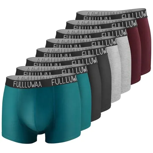 Fullluwaa Boxershorts Herren 8er Pack Unterhosen Männer Baumwolle Men Retroshorts Boxer Unterwäsche M, L, XL, XXL, 3XL, 4XL