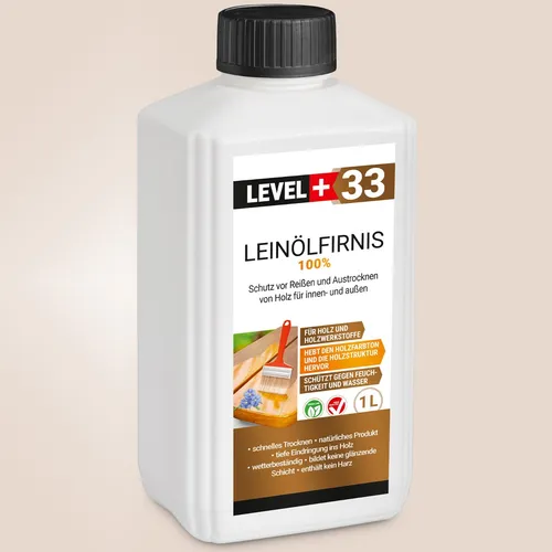 Produktbild Leinöl Firnis 1 L Holzschutz Lackfirnis Holzpflege Leinölfirnis Harzfrei RM33