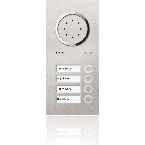 Ritto 1810420 Acero Edelstahl-Türstation für 4 WE von Ritto