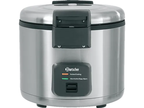 Bartscher Reiskocher für 25-40 Personen - A150513 - Reiskocher für 25-40 Portionen, ideal für große Veranstaltungen, aus robustem Edelstahl und mit 1,95 kW Anschlusswert für effizientes Kochen.