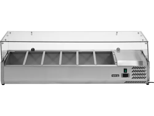 YATO Aufsatz-Kühlvitrine für 6×1/3 GN-Behälter, 110W