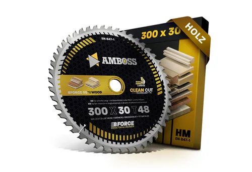 HM Kreissägeblatt 300x30 Z48 Wechselzahn für Holz - Allround - Kreissägeblätter für Tischkreissägen, ideal für präzise und saubere Schnitte in Weich- und Hartholz dank Clean Cut Technologie.