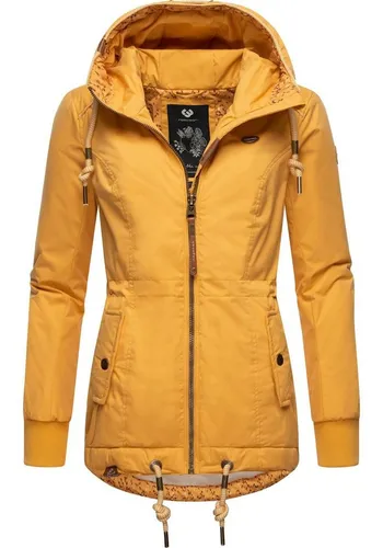 Ragwear Damen Winterjacke YM-Danka Honey22 Gr. L - Funktionsjacke, wasserdicht mit Kapuze und kuscheligem Teddyfleece-Innenfutter – ideal für kalte Herbst- und Wintertage.