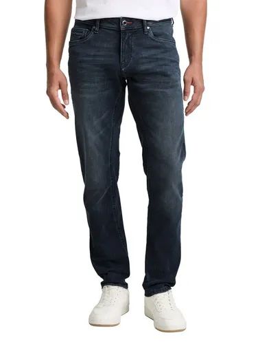 Tom Tailor Herren Jeans TTCURT TAPERED - Blau Schwarz, W 32 L 30 - Hochwertige Tapered Jeans für Herren, normaler Bund und bequeme Passform, ideal für den lässigen Freizeitlook. Robuste Baumwollmischung mit klassischem Stonewashed-Look.