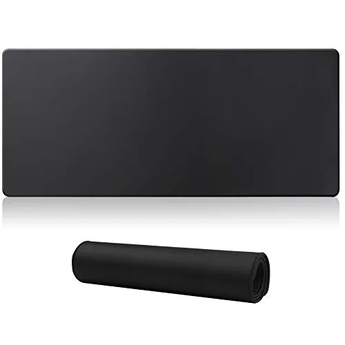 Jahosin Großes Gaming-Mauspad mit genähten Kanten,[70x30cm]Erweitertes Mauspad mit rutschfester Naturkautschukbasis für Gamer/Desktop/Büro/Home(70x30 Blackde)