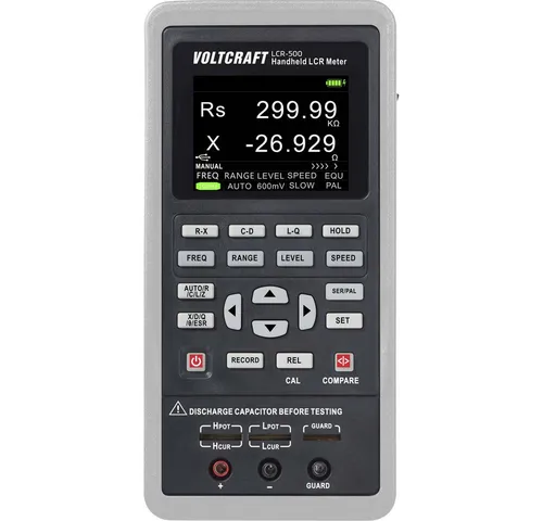 VOLTCRAFT LCR-500 LCR Messbrücke digital Datenlogger - Multimeter mit präziser LCR-Messung, ideal für Elektronikprofis und Hobbyisten zur genauen Analyse von Bauteilen.