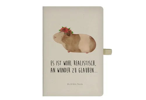 Mr. & Mrs. Panda Notizbuch Meerschweinchen Weisheit, DIN A5 Baumwoll Notizbuch, Transparent, not Mr. & Mrs. Panda, Wunderland Blumenkind kariertes notizbuch