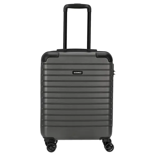 Somko Line 4-Rollen Kabinentrolley S 55 cm (anthrazit) - Der Somko Line Kabinentrolley vereint modernes Design und praktische Funktionen. Mit 37 l Volumen und 4 leichtgängigen Rollen ist er ideal für Kurzreisen. Robust und leicht, bietet er sicheren Stauraum für Ihre Wertsachen.