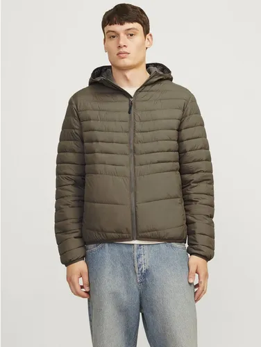 JACK & JONES JJESTATE Packable Puffer Hood NOOS - Funktionsjacke für Herren, leicht verpackbar und umweltfreundlich aus recyceltem Polyester, ideal für wechselhaftes Wetter.