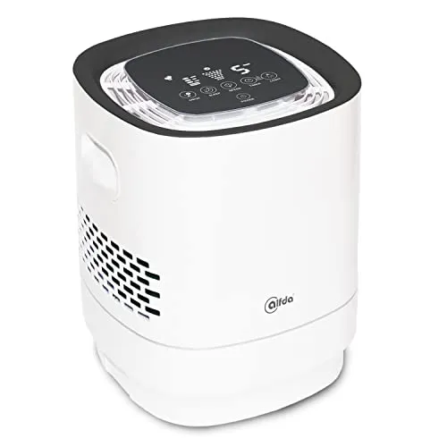 alfda Luftwäscher ALW350 - Effektiver Luftreiniger mit HEPA-Filter - Luftreiniger für Allergiker, befeuchtet und filtert 99,5% der Partikel. Ideal für Räume bis 35 m² mit leisen Betriebsmodi und Hygrostat für optimale Luftfeuchtigkeit.