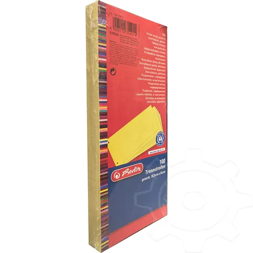 Herlitz Trennstreifen, für DIN A4, Manila-Karton, gelb